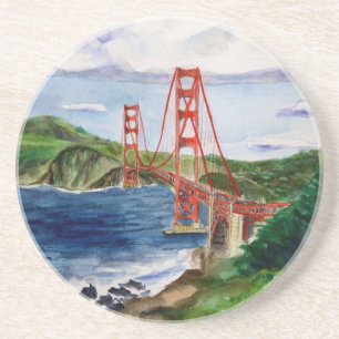 Verre En Grès Golden Gate Bridge (San Francisco) Dessous de verr