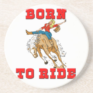 Verre En Grès Western Cowboy Cowgirl Horse Barn Rodeo Dessous de