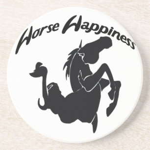 Verre En Grès Western Cowboy Cowgirl Horse Barn Rodeo Dessous de