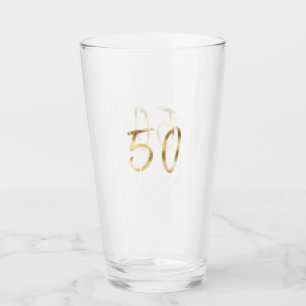 Verre encourage à 50 ans moderne noir et or