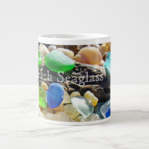 Verre enorme de mer de tasses de Seaglass de plage
