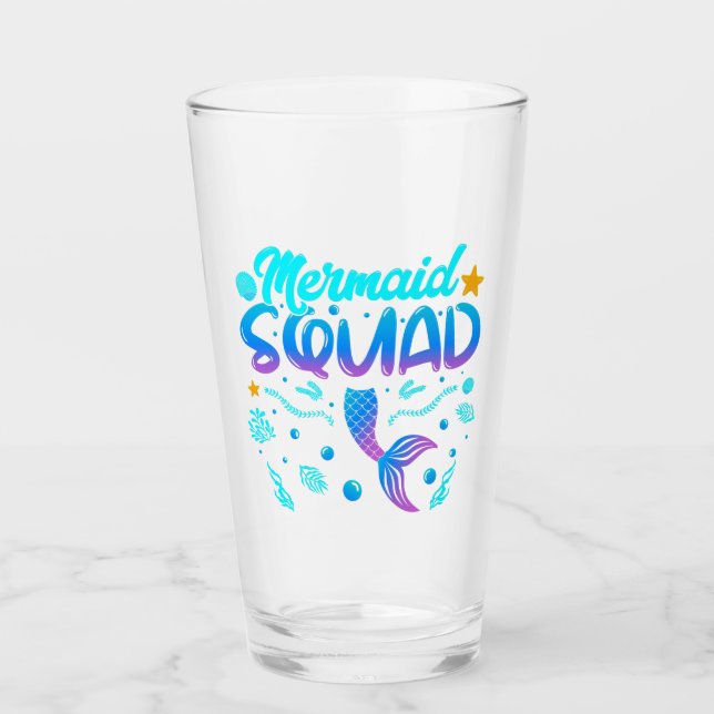 Verre Équipe De Sirène De L'Anniversaire Boire (Devant)