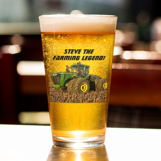 Verre Équipement de tracteur de légende de l'agriculture (Créateur téléchargé)