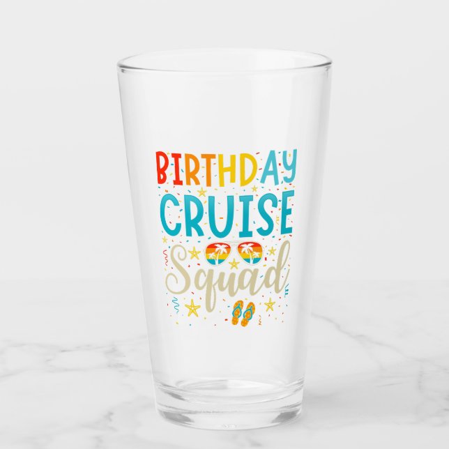 Verre Escouade de croisière d'anniversaire Vacances Boir (Devant)