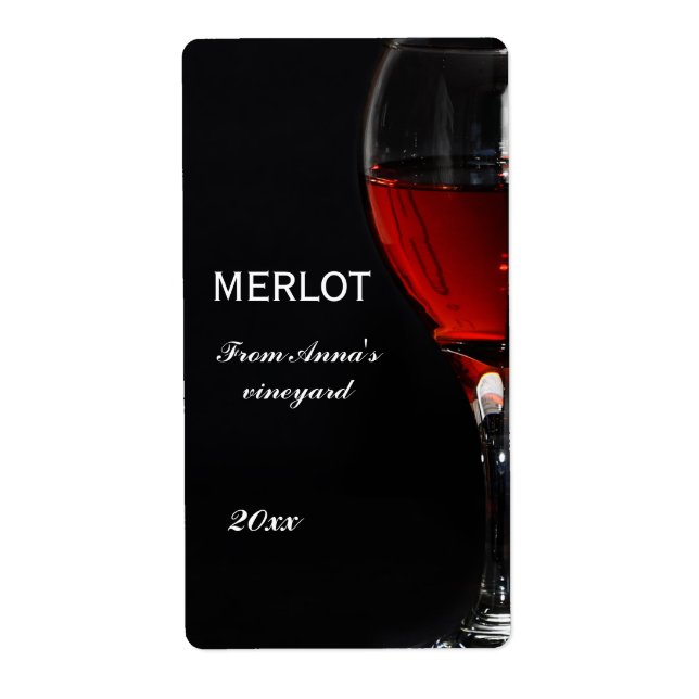 Verre et bouteille de vin rouge (Devant)