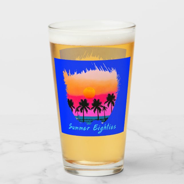 Verre Été 1980 Plage Retro Vibe (Dos (rempli))