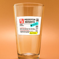 Étiquette d'avertissement drôle de Margarita sur o