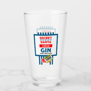Verre Étiquette de Noël nouveauté Gin