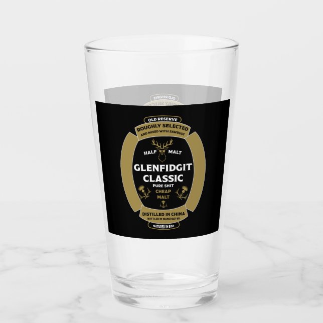 Verre Étiquette de whisky écossais de Noël (Devant)