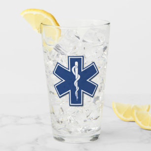 Verre Étoile d'infirmier de SME EMT de logo de la vie