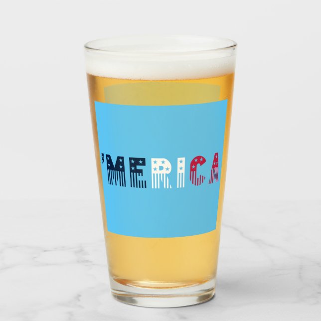 Verre 'Étoiles de Merica + Grandes (Dos (rempli))