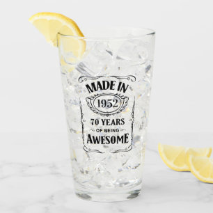 Verre Fabriqué en 1952 70 ans d'être génial anniversaire