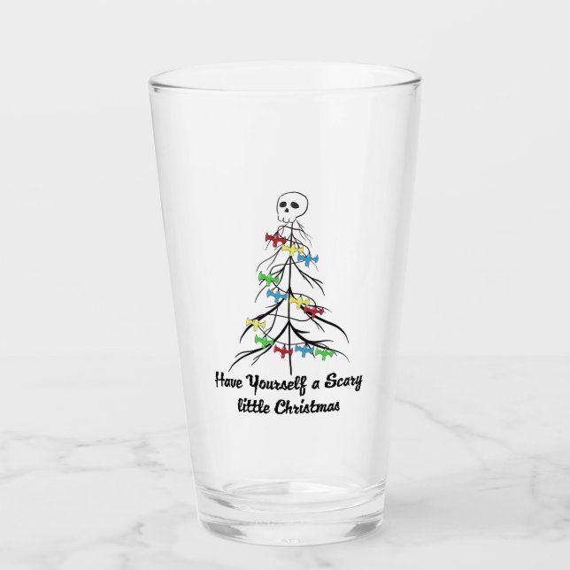 Verre Fais-toi un petit Noël effrayant ! (Devant)