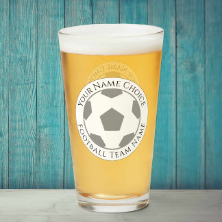 Verre Fan de football Nom et Club de football