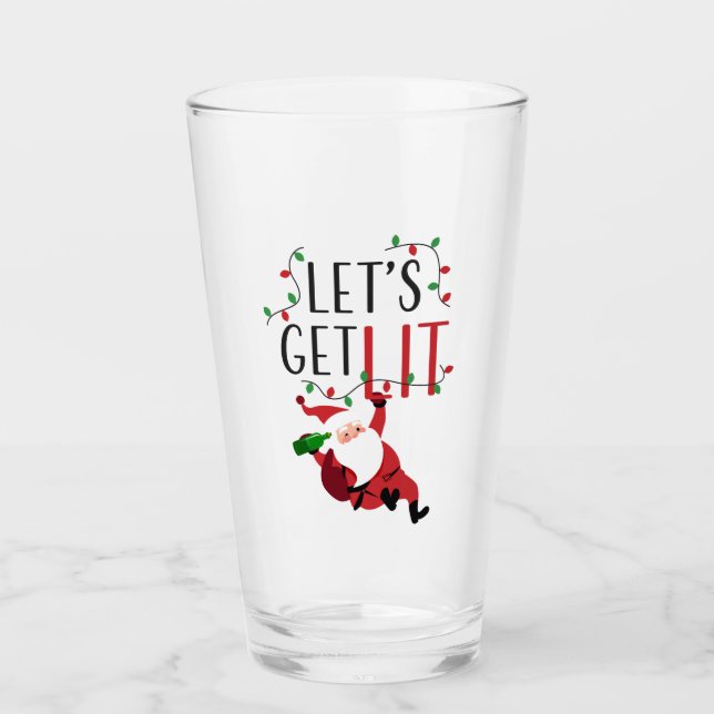Verre Fantastique Père Noël : Laissons claquer la slogan (Devant)
