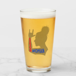 Verre Femme américaine Je t'aime