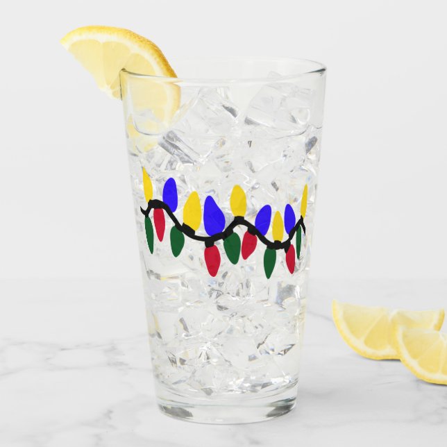 Verre Festive Christmas String Lights (Devant glace)