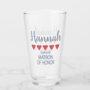 Verre Fête de mariage et de mariage 5 Cardiaque d'honneu
