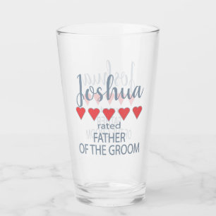 Verre Fête de mariage et de mariage 5 Coeur Père de la c