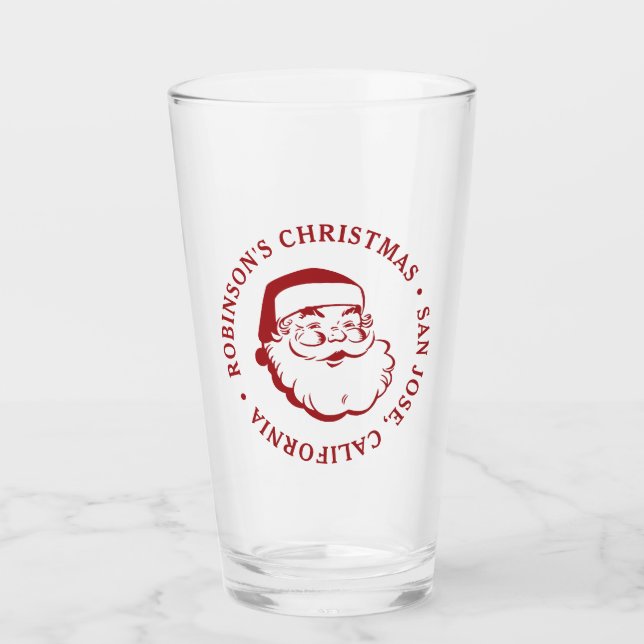 Verre Fête de Noël Santa Claus Pint Glass (Devant)