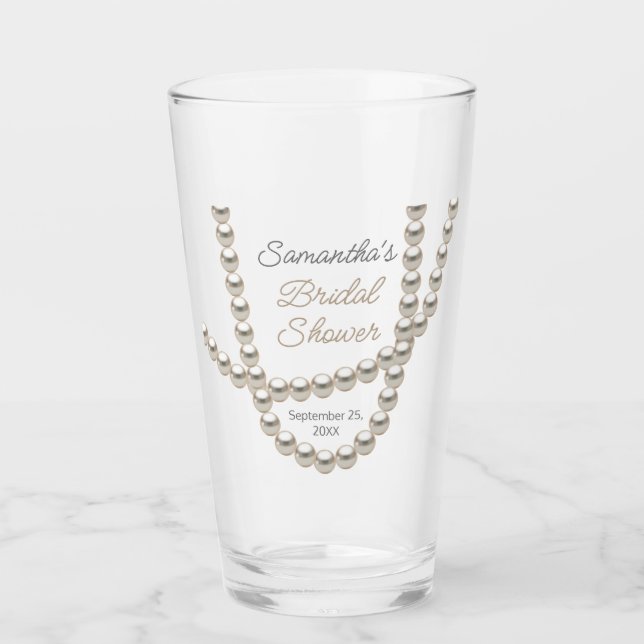 Verre Fête des mariées de collier bijouterie perle (Devant)