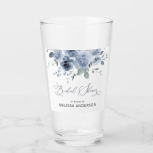 Verre Fête des mariées florale bleu et blanc Boire
