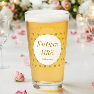Verre Fête des mariées Gold White Future Mme Glass Cup
