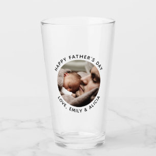 Verre Fête des pères personnalisée Cute minimaliste phot
