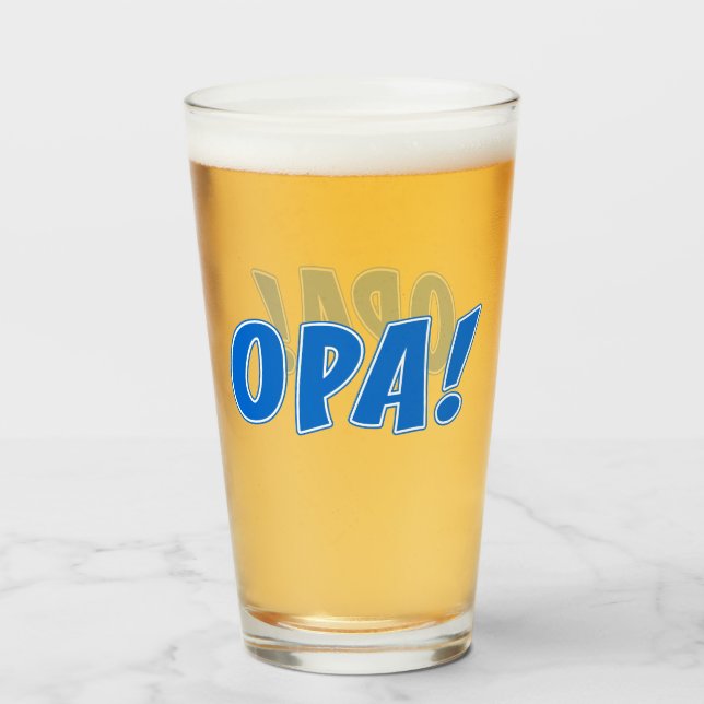 Verre Fête grecque de l'Opa (Devant (rempli))