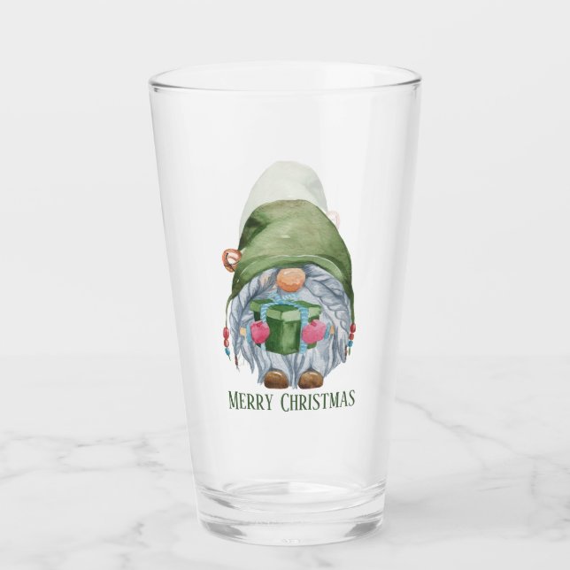 Verre fête Noël Gnome (Devant)