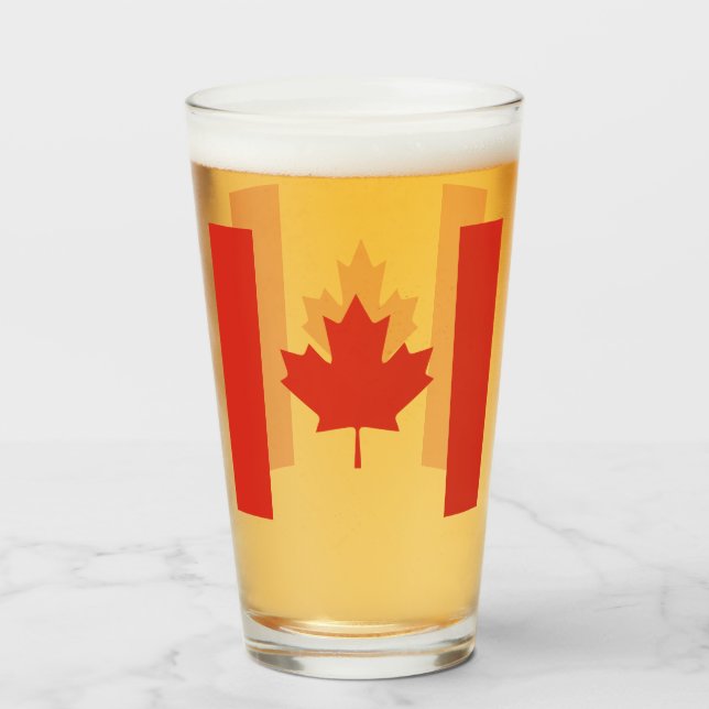 VERRE FEUILLE MAPLE DU CANADA (Devant (rempli))