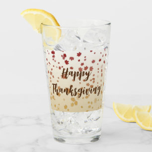 Verre Feuilles de l'érable de Thanksgiving