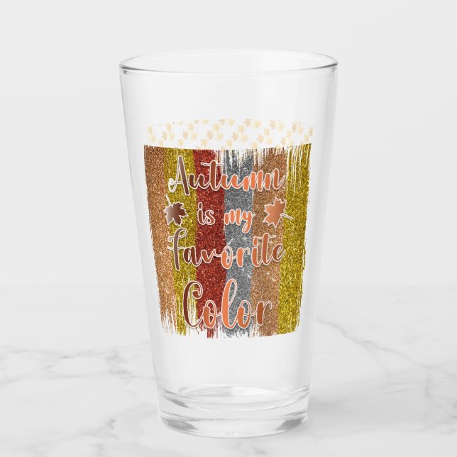 Verre Feuilles de Parties scintillant tendance d'automne (Devant)