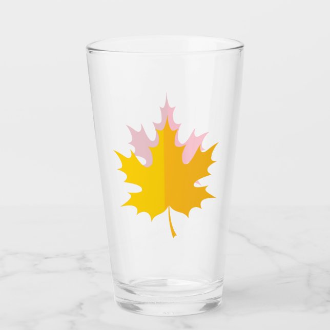 Verre Feuilles Gold et Red Maple (Devant)