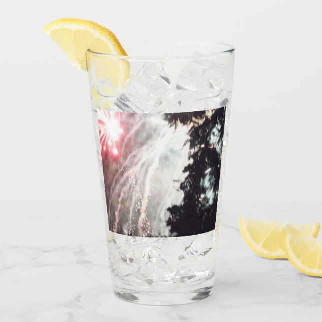 Verre Feux d'artifice 14 Collins (Devant glace)