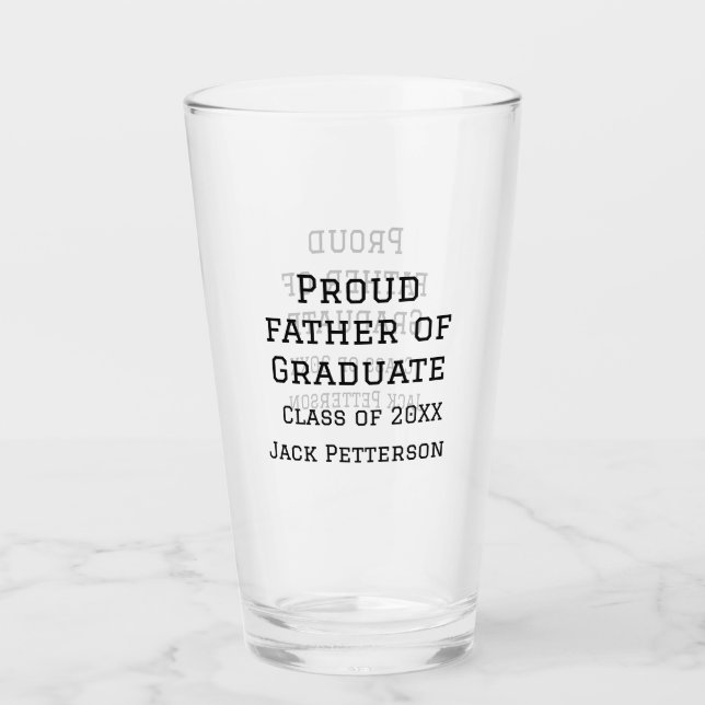 Verre Fier père de la classe de diplômés de 20XX ajouter (Devant)