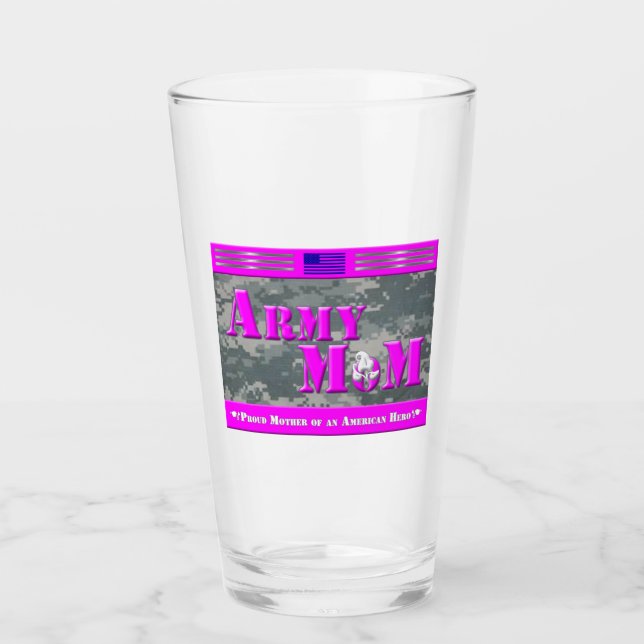Verre Fière maman de l'armée (Devant)
