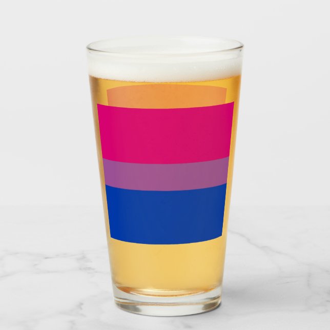 Verre Fierté bisexuelle ! (Devant (rempli))