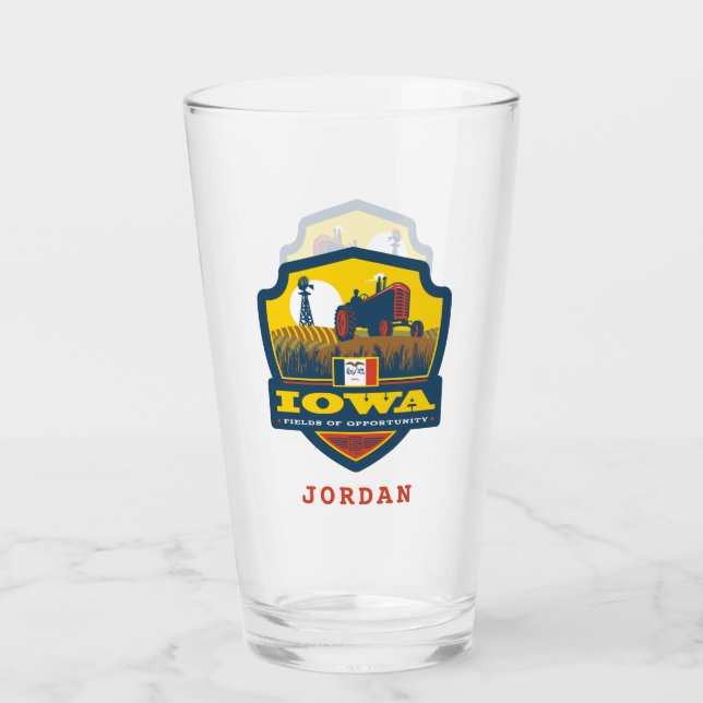 Verre Fierté de l'État | Iowa (Devant)