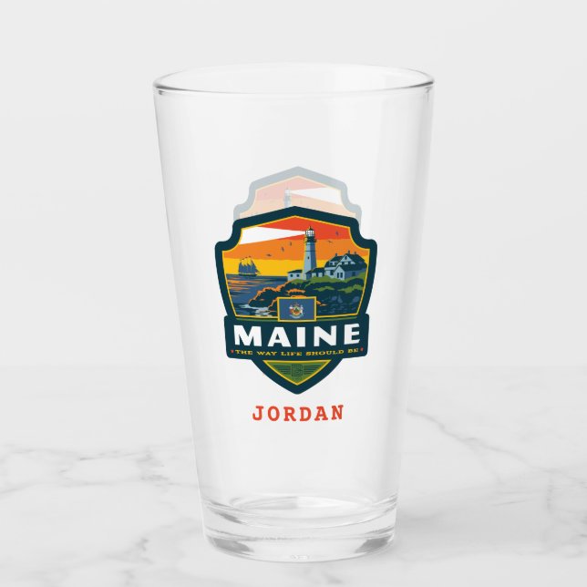 Verre Fierté de l'État | Maine (Devant)