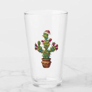 Verre Figue de Barbarie avec Noël Coloré et Lumineux