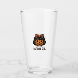 Verre Fille d'octobre Citrouille Arc Halloween Vecteur C