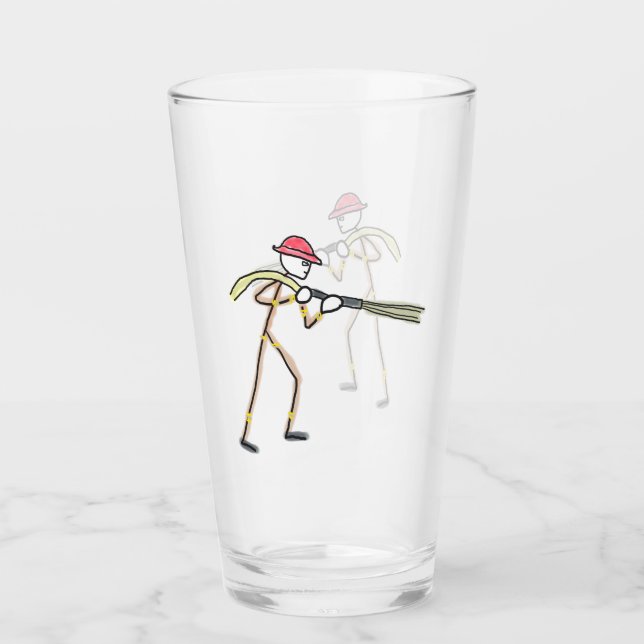 Verre Firefighter Stickman (Devant)