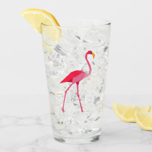 Verre Flamant rose rose