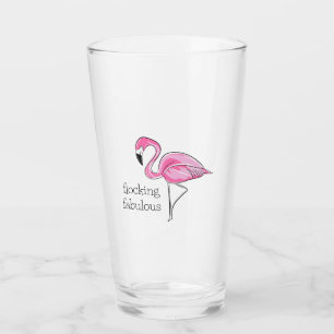 Verre Flamant rose rose Flocking Fabulous