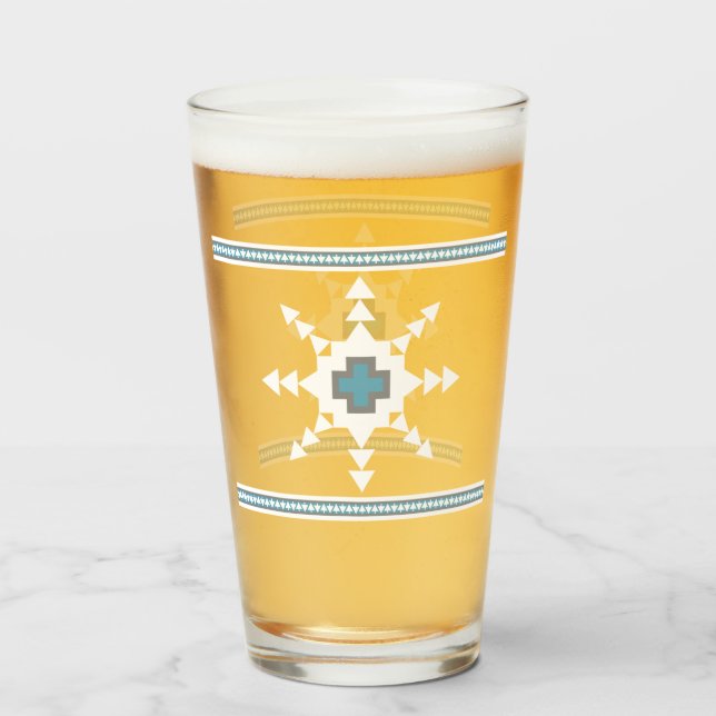 Verre Flèche de neige transparente du sud-ouest (Devant (rempli))