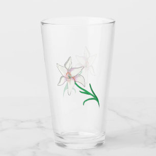 Verre Fleur blanche