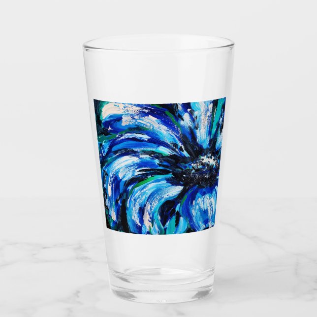 Verre Fleur bleue (Devant)