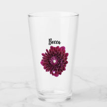 Fleur Dahlia violet profond personnalisée