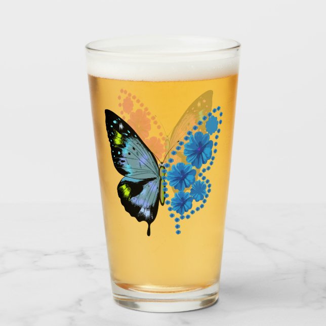 Verre fleur de papillon (Dos (rempli))